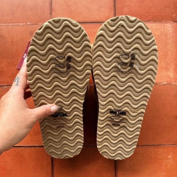 Sz 5/6 Muk Luks Kirstey Comfy Slide Platform Slipper In Irish Cream NWT - Picture 4 of 4